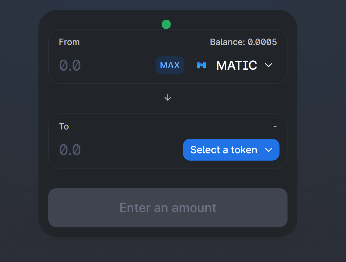 swap tokens on quickswap