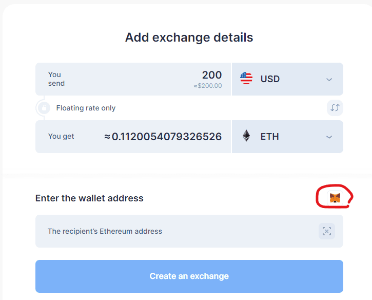 Buy Ethereum on Simpleswap