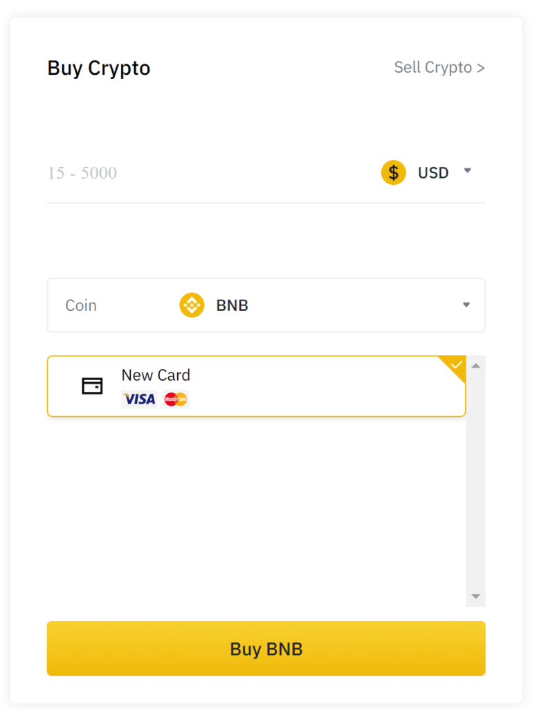 Buy BNB on Binance