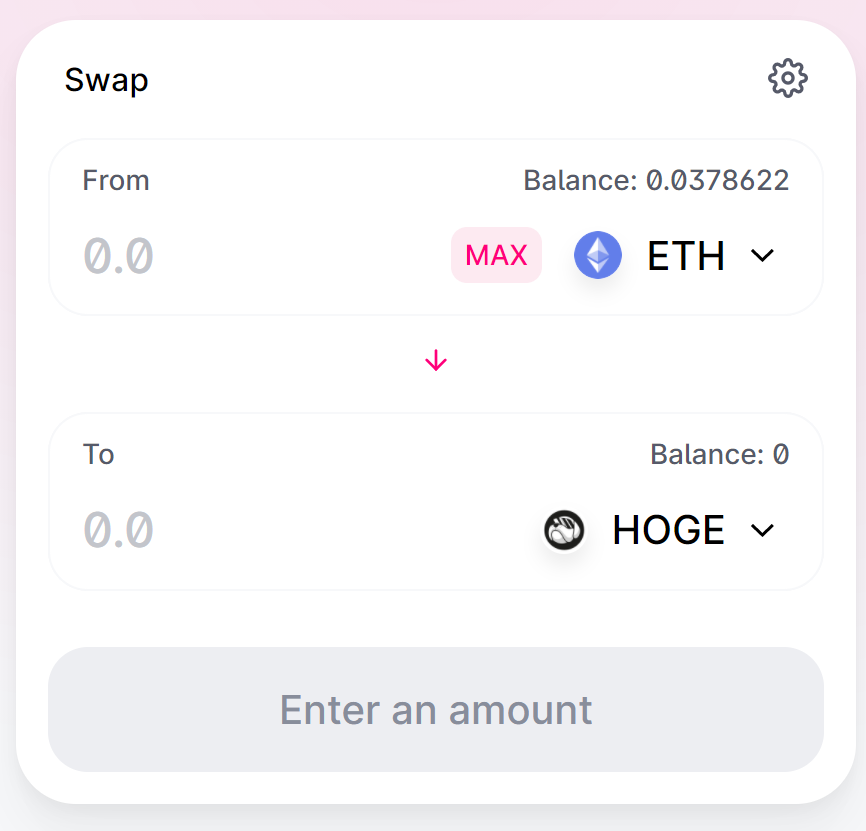 Buy hoge on uniswap