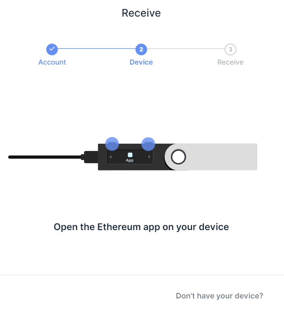 Confirm your Ledger's Ethereum Address