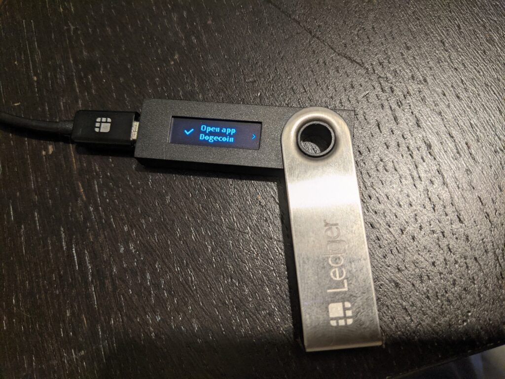 Open Dogecoin App on Ledger