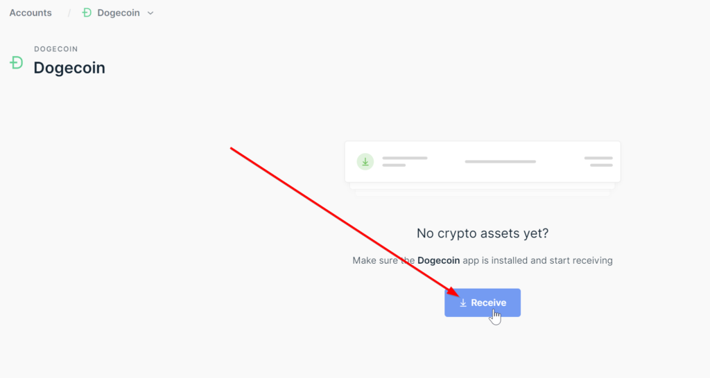 Receive Dogecoin on Ledger